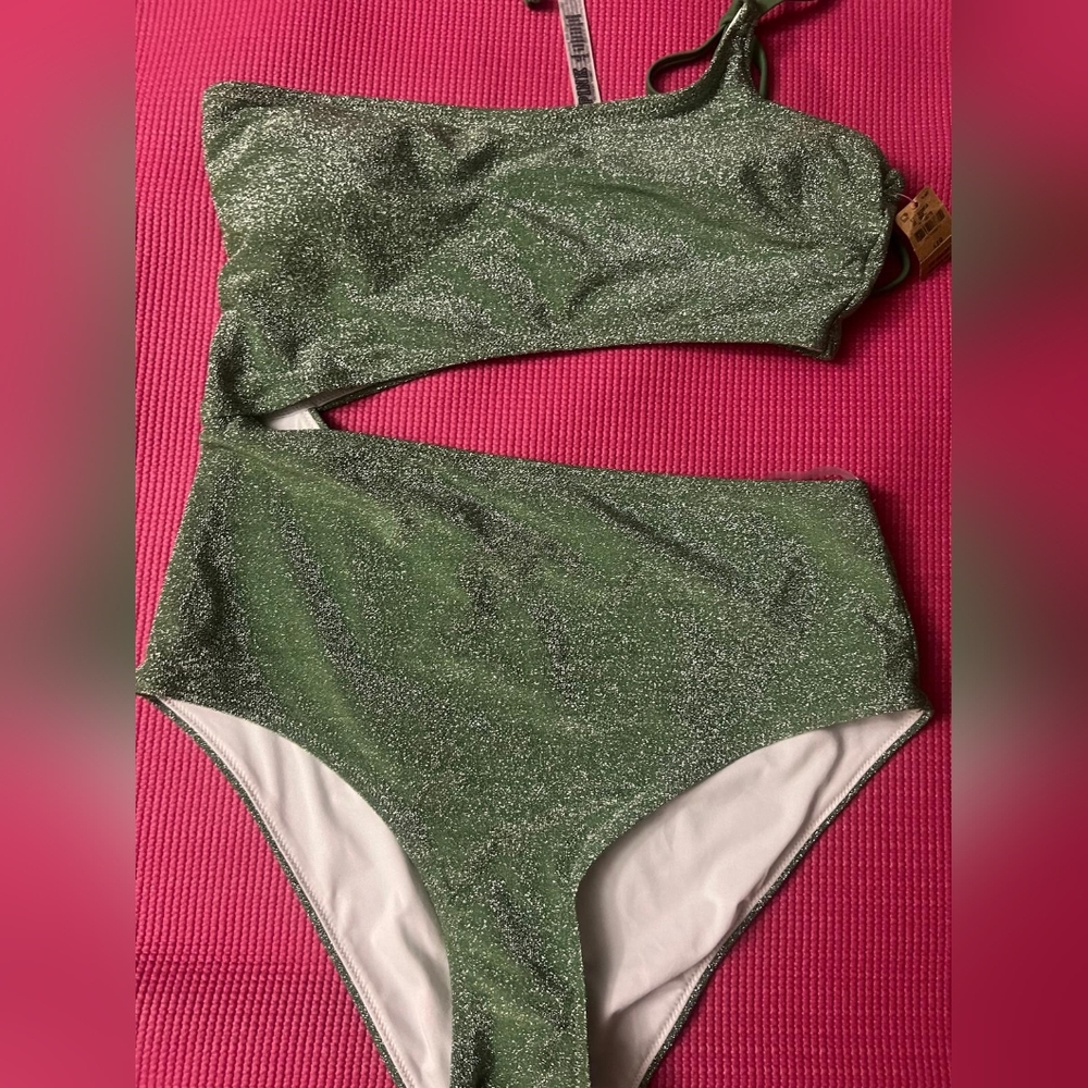 NWT Victoria Secret Green Shimmer One Piece